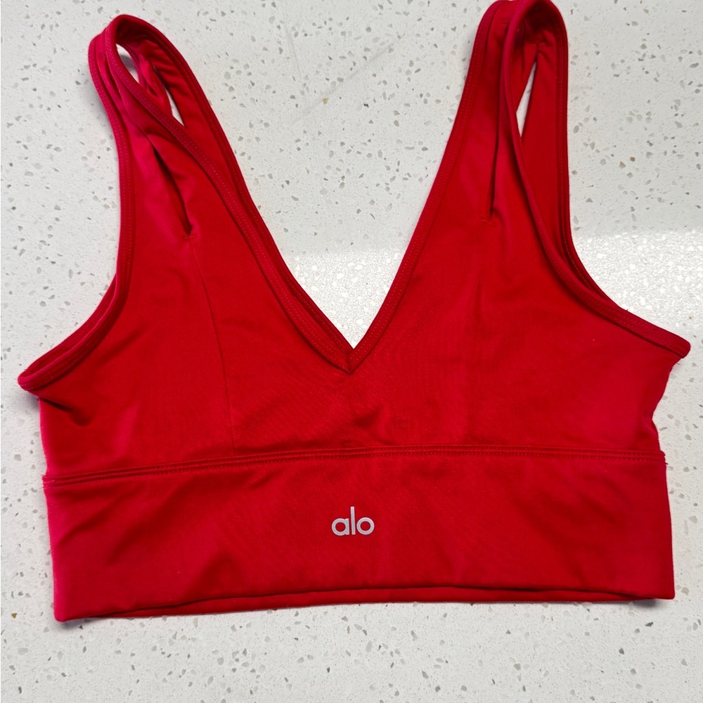 ALO Yoga Bold Red Sports Bra
